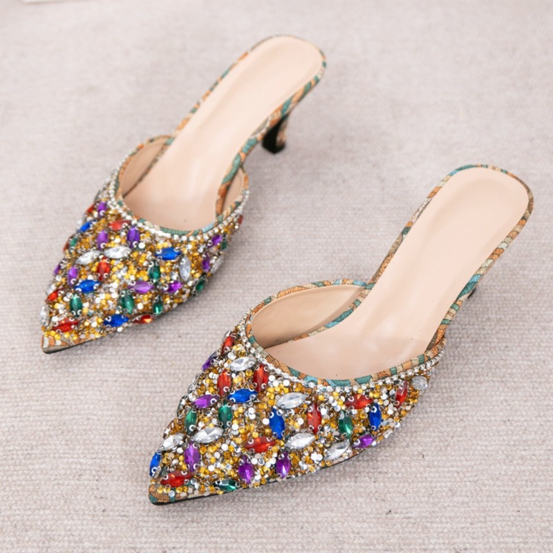 Women'S Shoes Kitten Heels - Luxus Strass Kitten Heel Hausschuhe Frauen