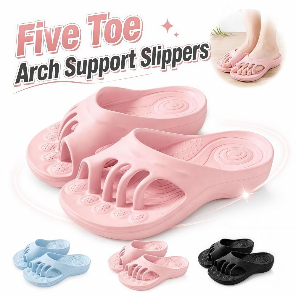 Women'S Shoes With Bunions - EVA Fünf-Zehen-Sandalen, rutschfest, Ballenentlastung, Fußgewölbestütze, stoßdämpfende,