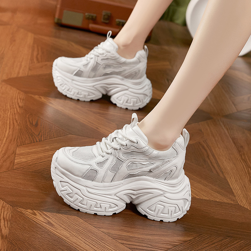 Women'S Shoes Casual Sneakers - Damen Mode Chunky Plateau-Sneaker Atmungsaktives Mesh