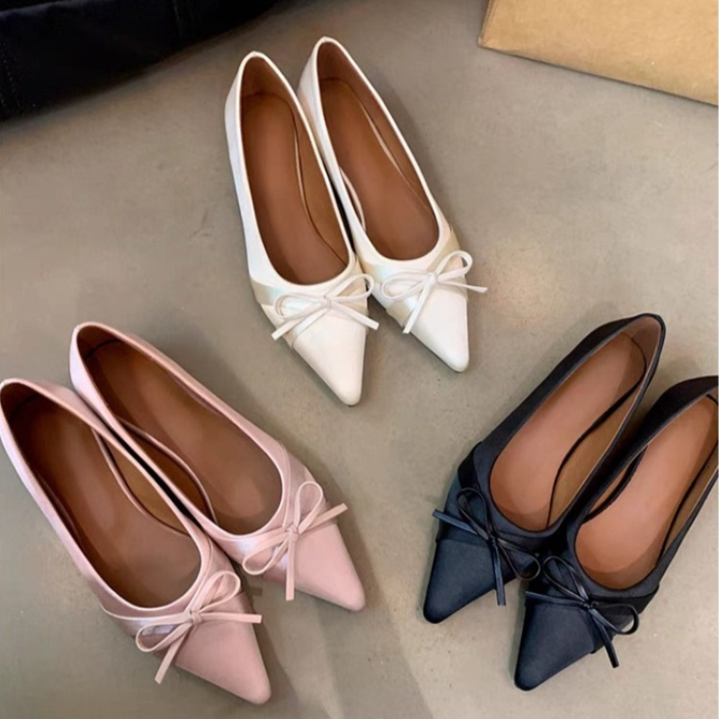 Women Shoes Sandals - Sommerliche neue Chiffon-Sandalen mit süßer Schleife