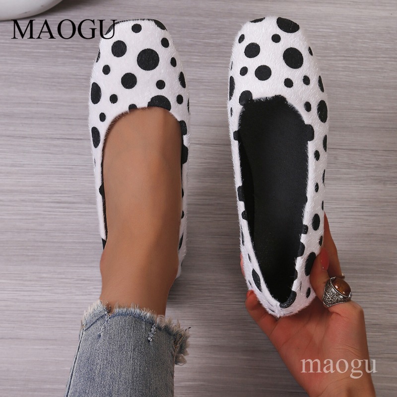 Damen-Slipper mit Polka-Dot-Mu – Ballet Flat Women Bewertung und Preis