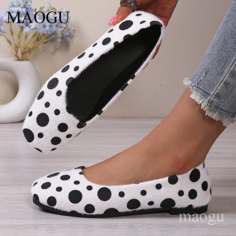 Damen-Slipper mit Polka-Dot-Mu – Ballet Flat Women Bewertung und Preis