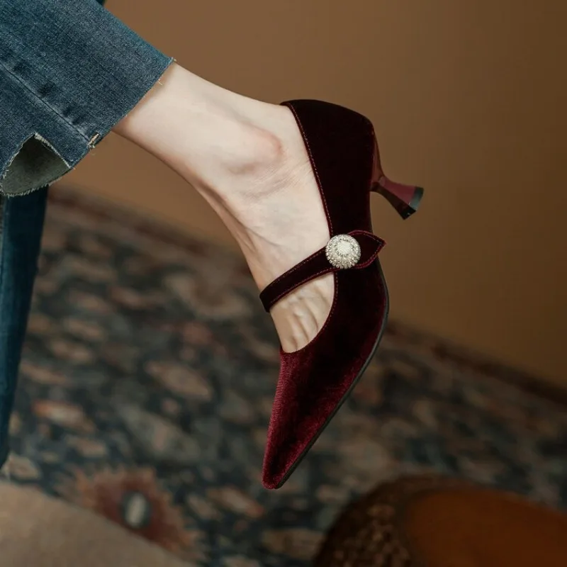 Weinrote Mary-Jane-Schuhe mit  – Women'S Shoes Temu Bewertung und Preis