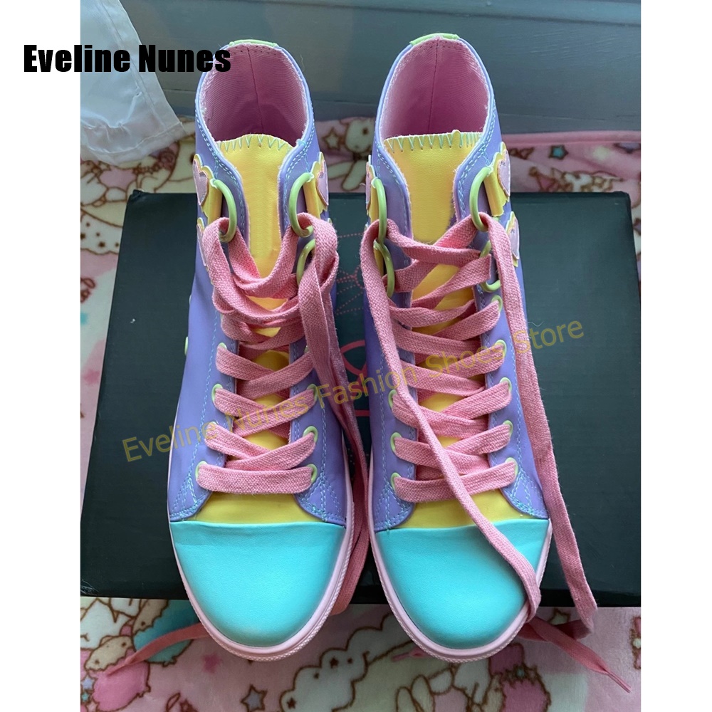 Y2K Mädchen Süße High-Top Snea – Women'S Shoes Casual Sneakers Bewertung und Preis