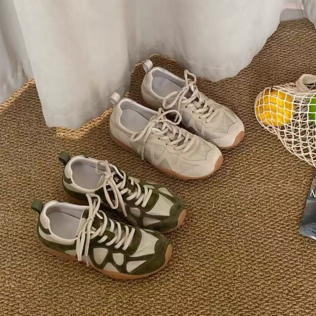 Vintage Patchwork-Schnürsneake – Women'S Shoes Casual Sneakers Bewertung und Preis