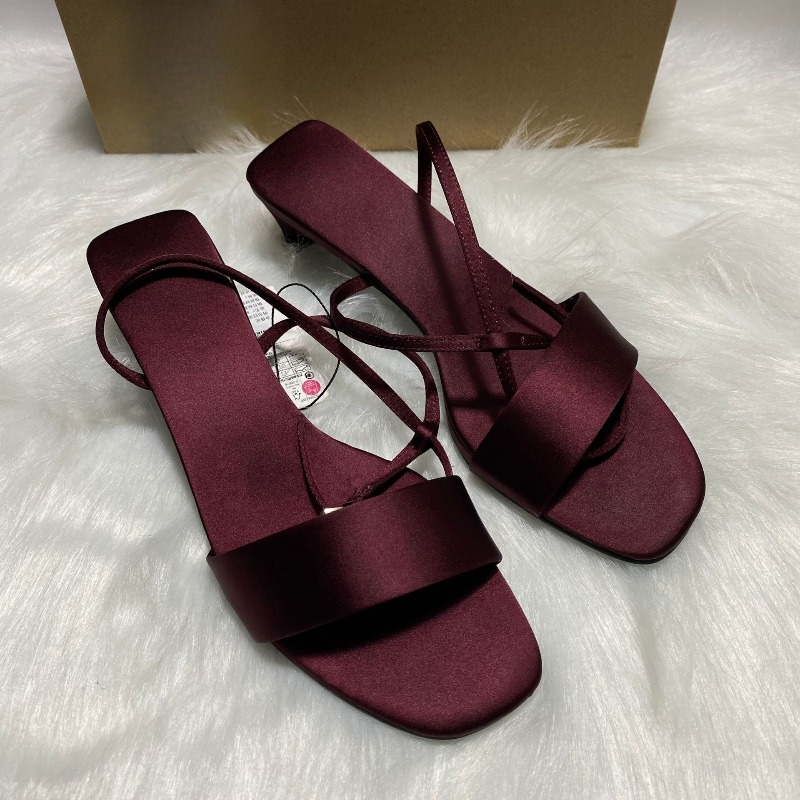 Luxus Satin Ankle Strap Low He – Women Shoes Luxury Brand Bewertung und Preis