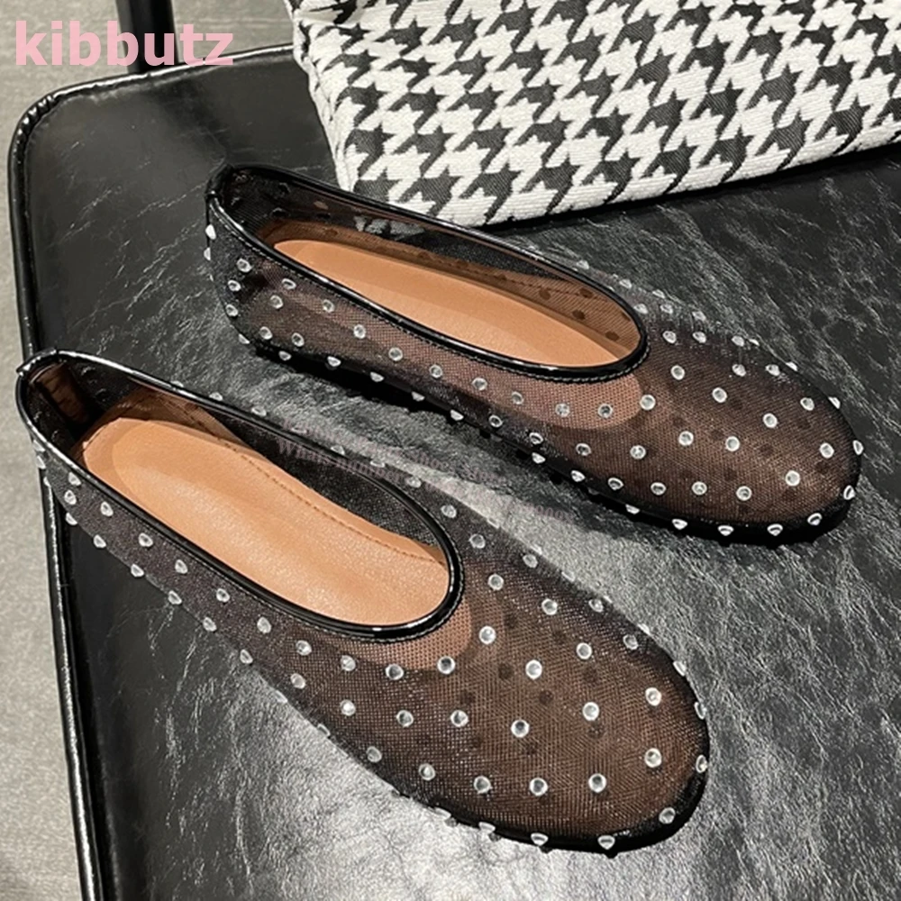 Crystal Mesh Ballet Pumps mit  – Ballet Flat Women Bewertung und Preis
