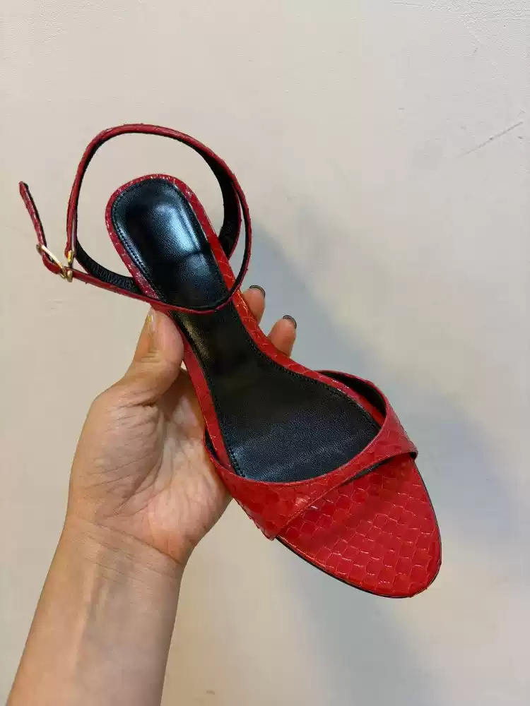 Damen Rote Lackleder-Sandalen  – Women'S Shoes Kitten Heels Bewertung und Preis