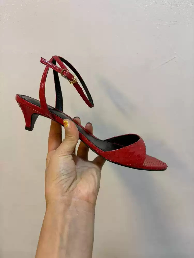 Damen Rote Lackleder-Sandalen  – Women'S Shoes Kitten Heels Bewertung und Preis